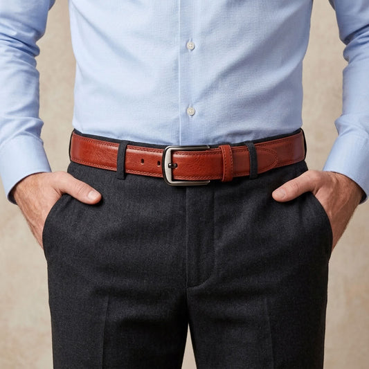 Ceinture en cuir de vachette "L'Officier" VALMONT