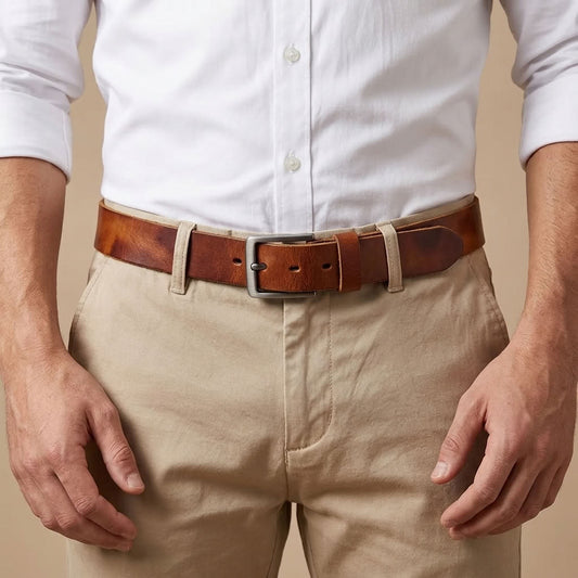 Ceinture en cuir rétro "Le Faubourg" VALMONT