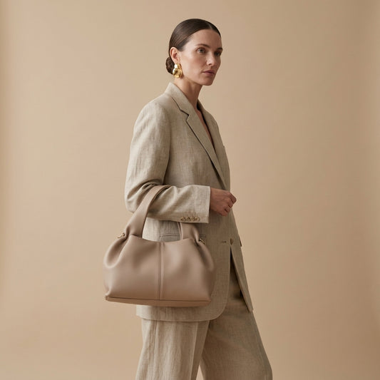 Mini sac porté épaule « Ondine » en cuir de veau grainé italien – VALMONT