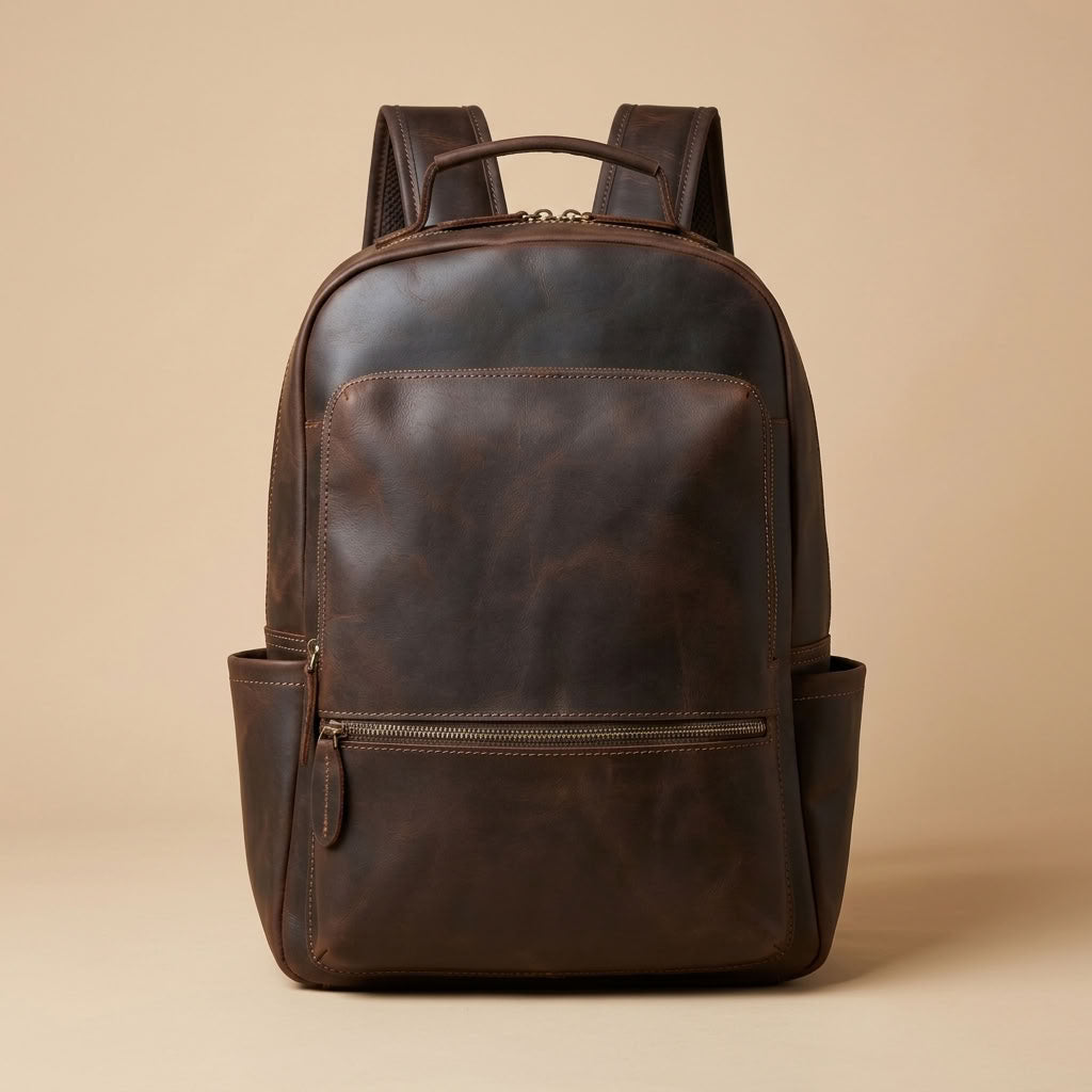 Sac à dos cuir homme café Crazy Horse – L'Arpenteur VALMONT