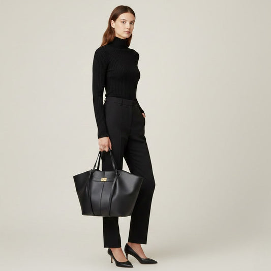 Sac Cabas VALMONT Ailé Noir