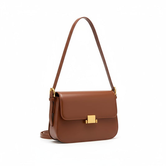 Sac Épaule Valmont Tofu – Cuir Véritable Femme