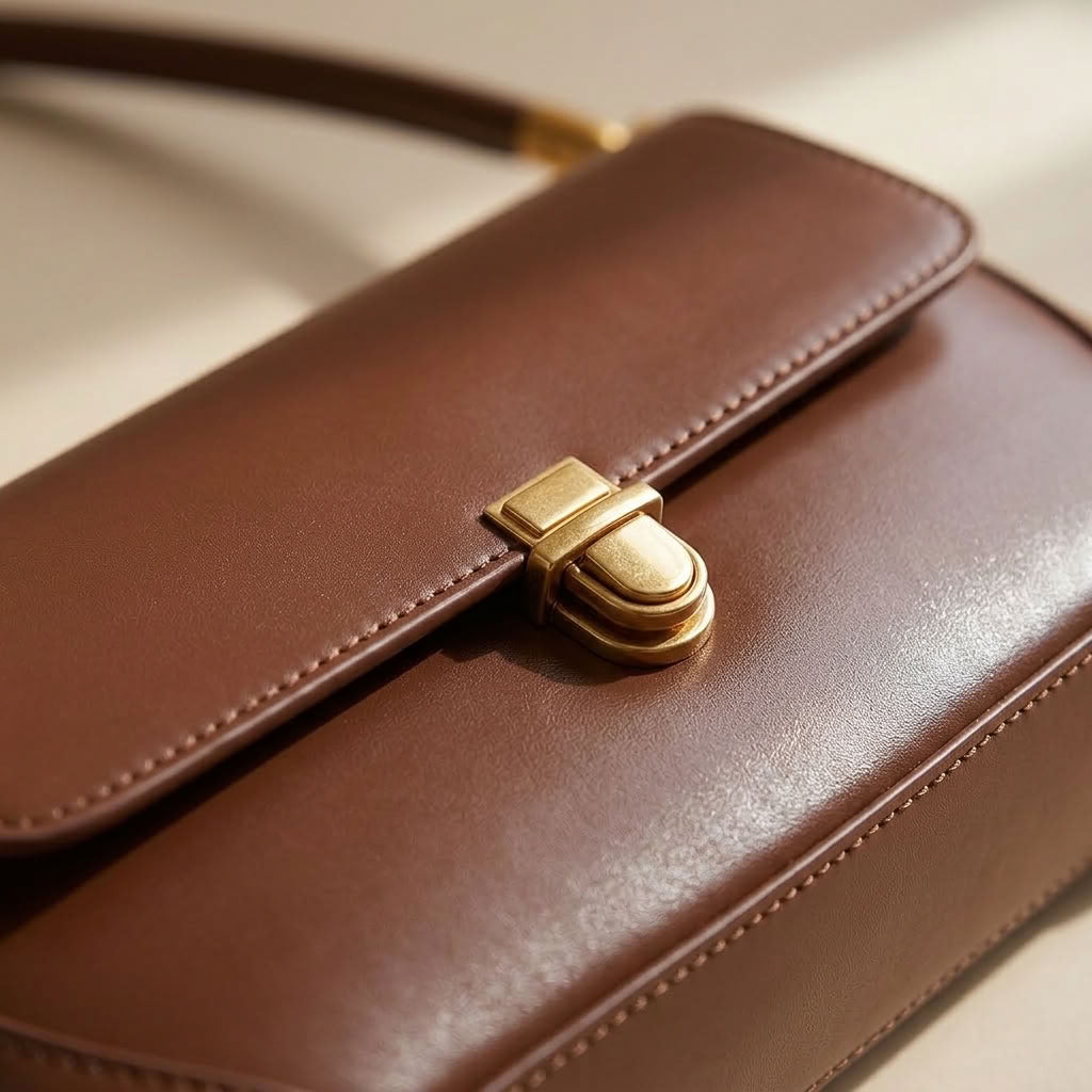 Petit sac épaule rétro femme en cuir de vachette "Iris" VALMONT