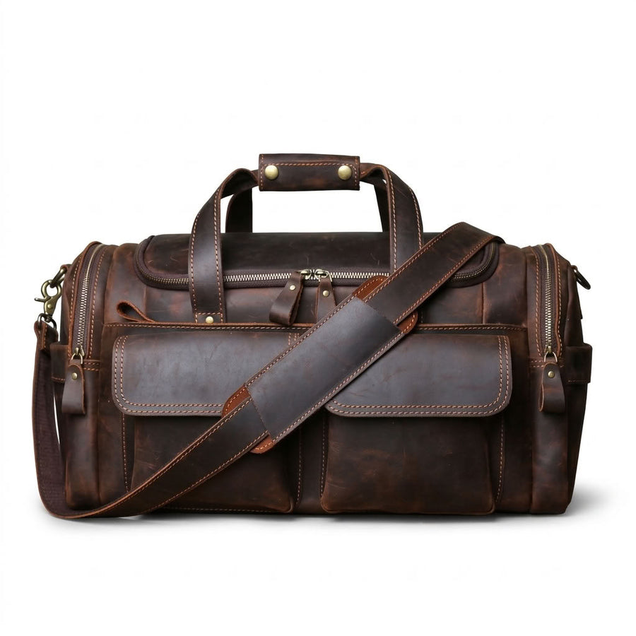 Sac de voyage cuir homme Crazy Horse – Le Grand Tour VALMONT