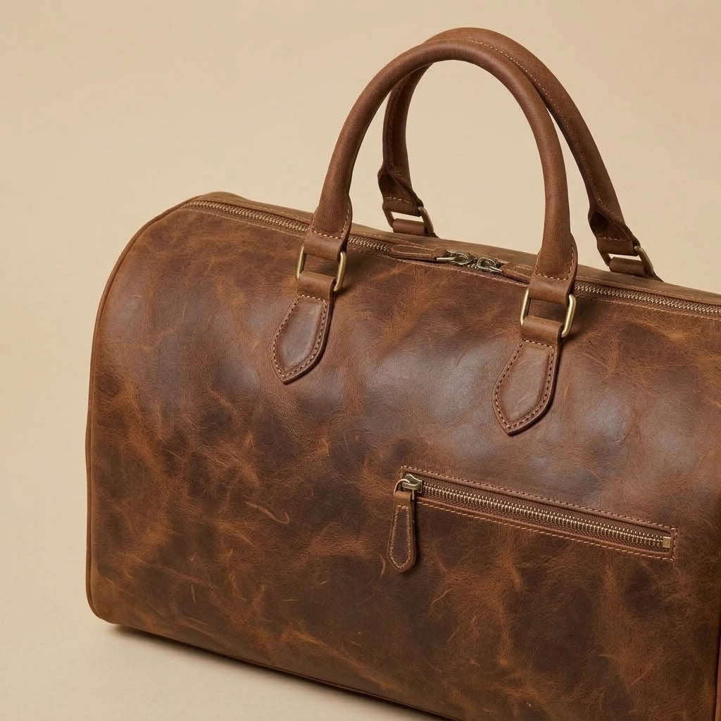 Sac de Voyage Weekend Homme en Cuir Marron "Héritage" | VALMONT VALMONT
