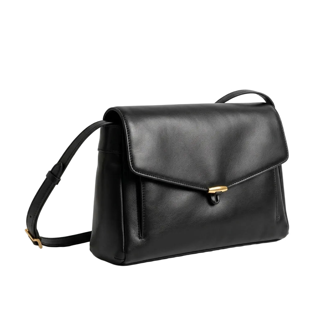 Sac bandoulière femme cuir pleine fleur à rabat "Albane" VALMONT
