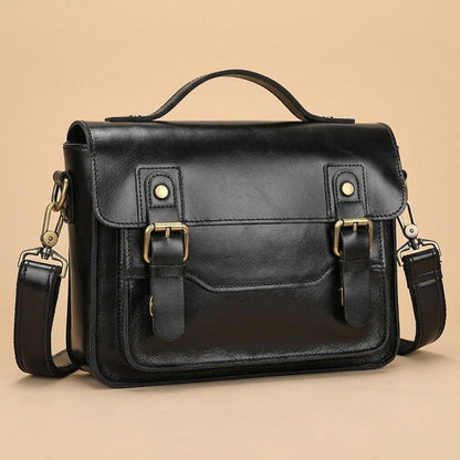 Sac Messager Rétro en Cuir Crazy Horse | VALMONT