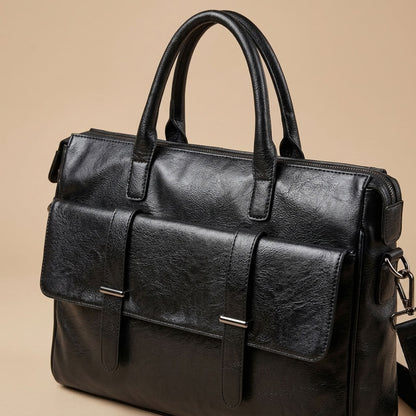 Sac Ordinateur Homme en Cuir | Léon VALMONT OFFICIEL