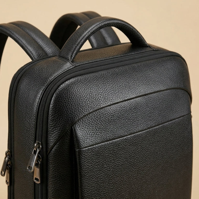 Sac à Dos Urbain Cuir Noir | VALMONT