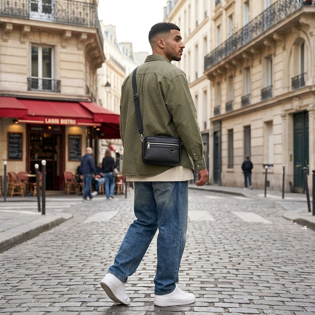 Sac Bandoulière VALMONT porté en bandoulière