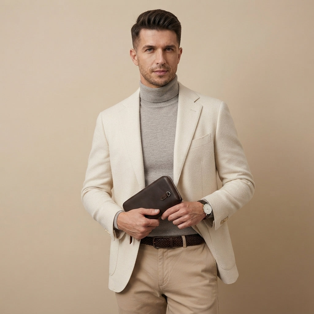 Portefeuille Long Zippé Vintage VALMONT, vue de profil
