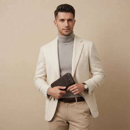 Portefeuille Long Zippé Vintage VALMONT, vue de profil