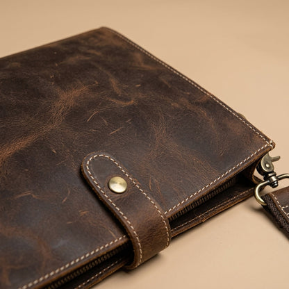 "L'Odyssée"| Sacoche bandoulière en cuir Crazy Horse VALMONT
