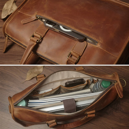 Porte-Documents en Cuir Pleine Fleur Cognac | VALMONT