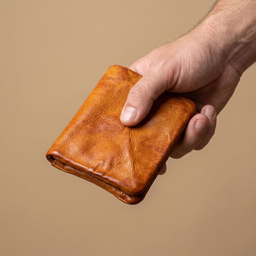Portefeuille Cuir Tanné Végétal Homme Marron | VALMONT VALMONT