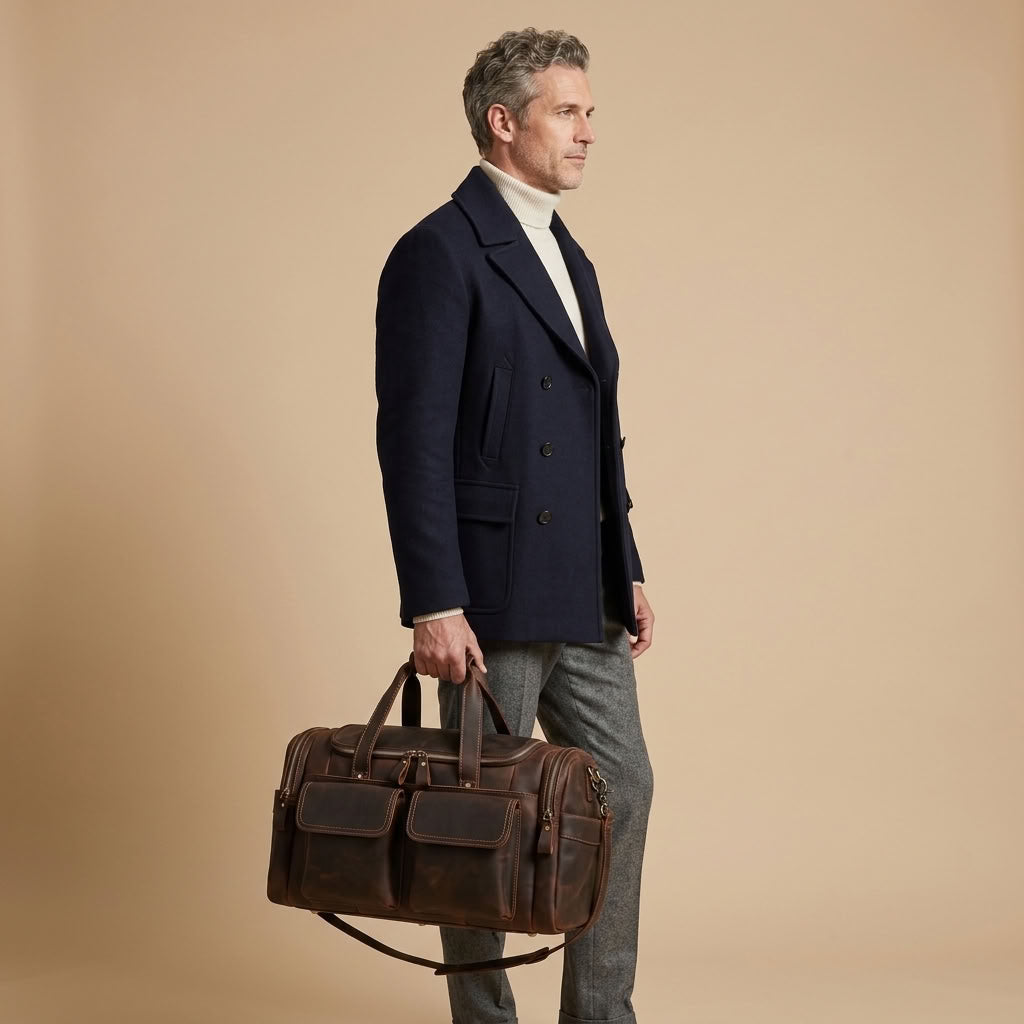 Sac de voyage cuir homme Crazy Horse – Le Grand Tour VALMONT