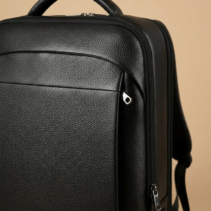 Sac à Dos Urbain Cuir Noir | VALMONT