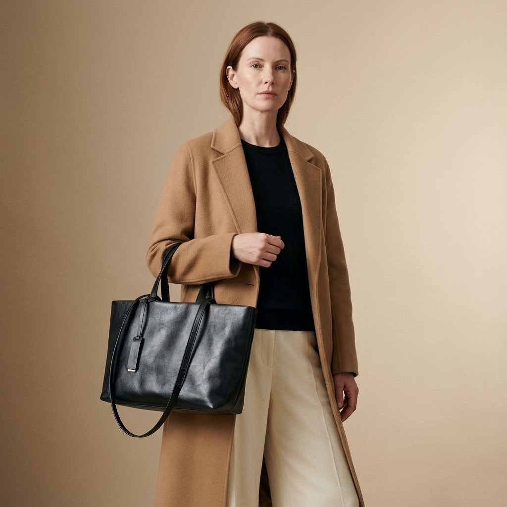 Sac cabas femme en cuir de vachette "Clémence" VALMONT