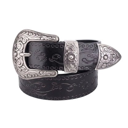 Ceinture en cuir gravé "Le Cavalier" VALMONT
