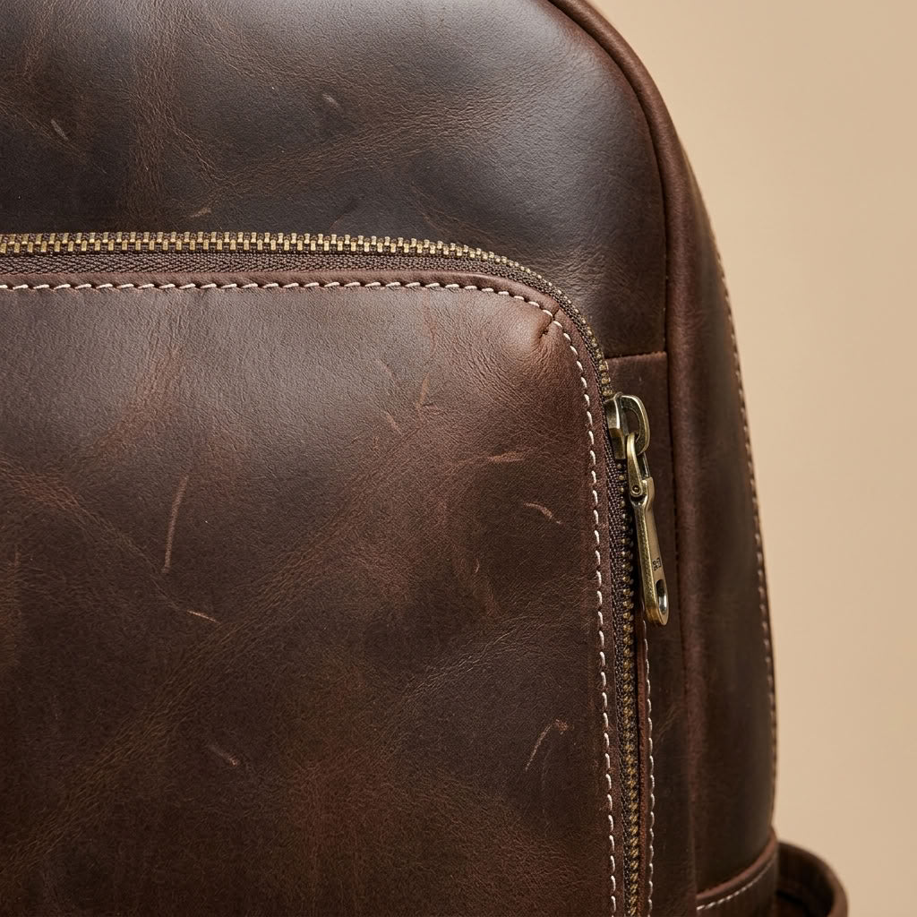 Sac à dos cuir homme café Crazy Horse – L'Arpenteur VALMONT