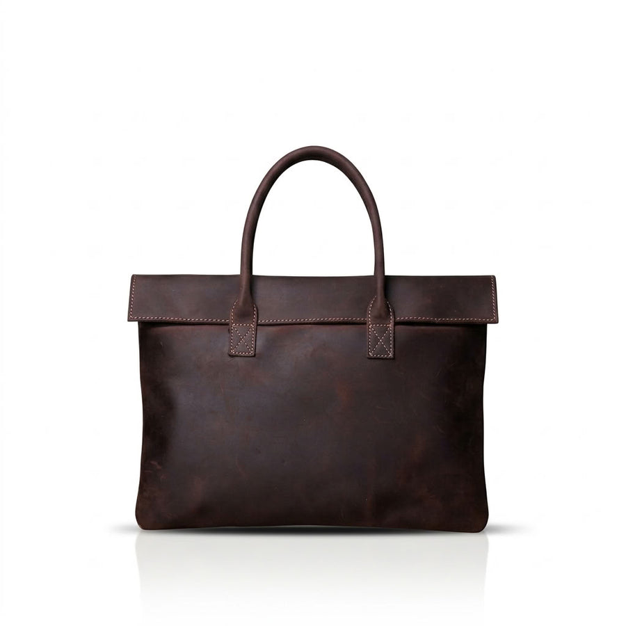 Sac à main homme en cuir Cognac – L'Épuré