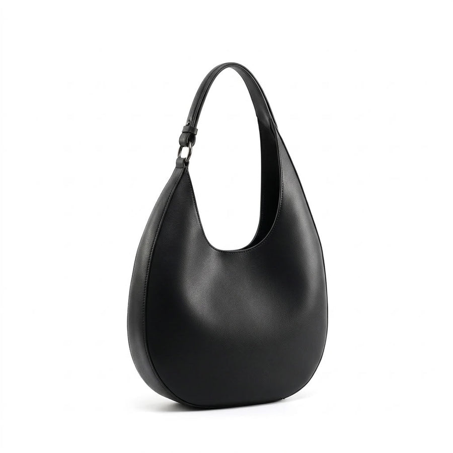 Sac hobo demi-lune femme en cuir de vachette "Selma" VALMONT