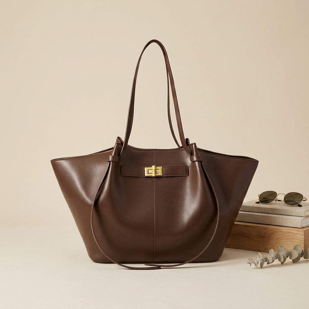 Sac Cabas Ailé VALMONT café, capacité intérieure