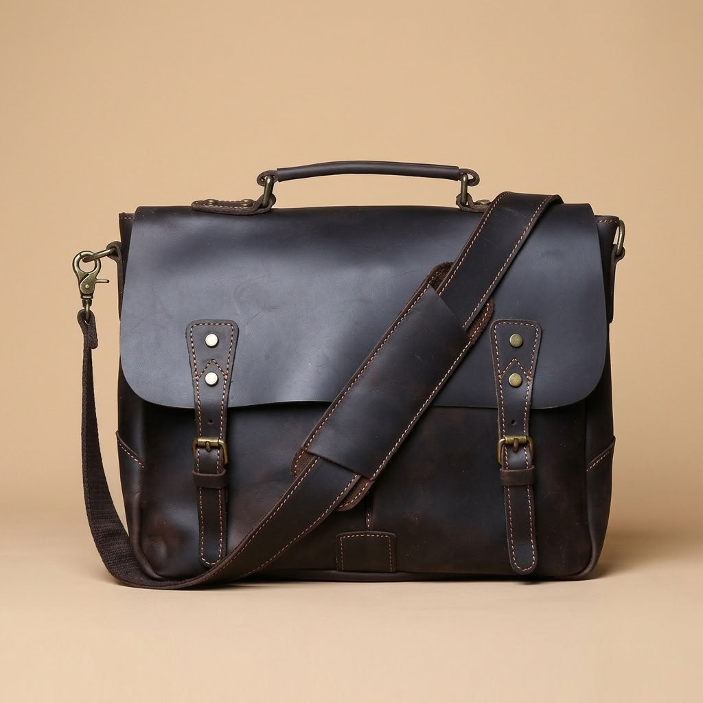 Sacoche reporter en cuir homme – Le Reporter VALMONT OFFICIEL
