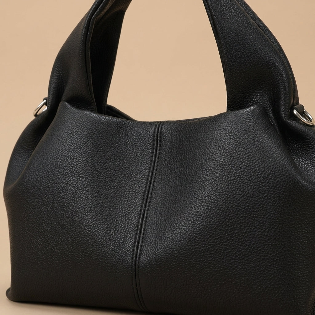 Sac porté épaule femme Ondine en cuir grainé pleine fleur – VALMONT