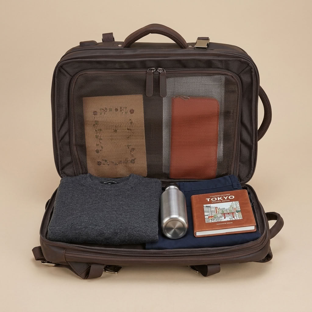 Sac à dos voyage cuir homme 15,6″ – Le Long-Courrier VALMONT