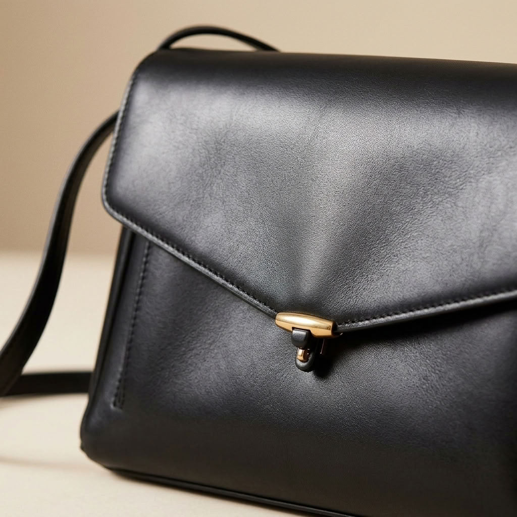 Sac bandoulière femme cuir pleine fleur à rabat "Albane" VALMONT