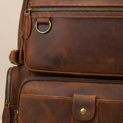 Sac à Dos Grand Voyageur VALMONT marron focus