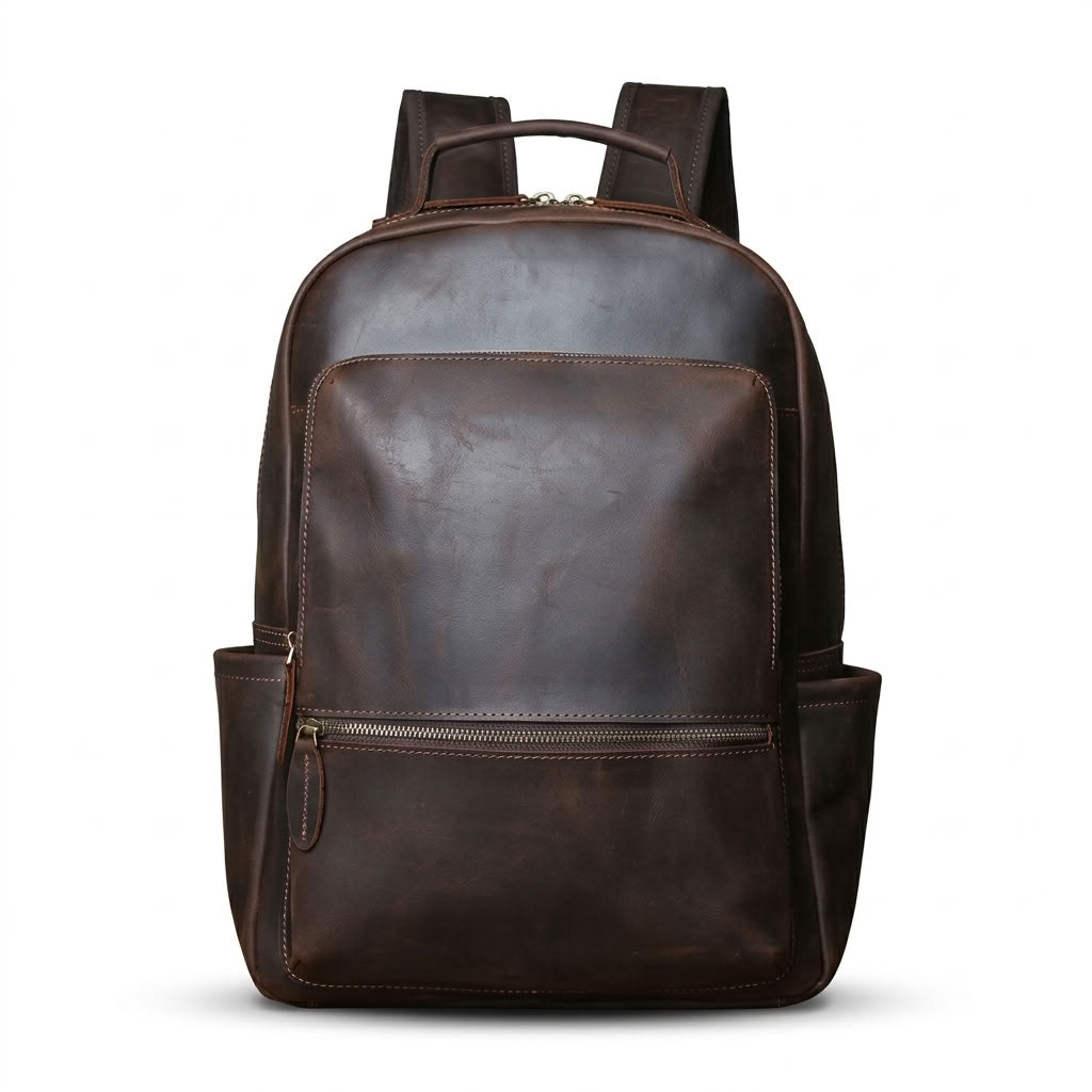 Sac à dos cuir homme café Crazy Horse – L'Arpenteur VALMONT