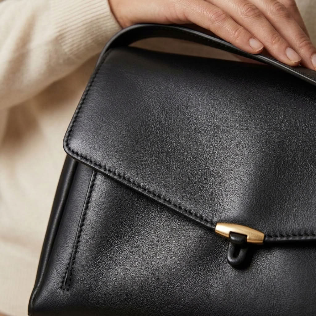 Sac bandoulière femme cuir pleine fleur à rabat "Albane" VALMONT