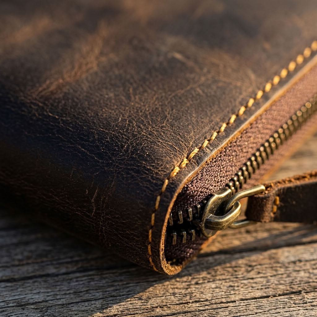 Portefeuille Long Cuir Homme Zippé "Le Trésorier" | VALMONT VALMONT