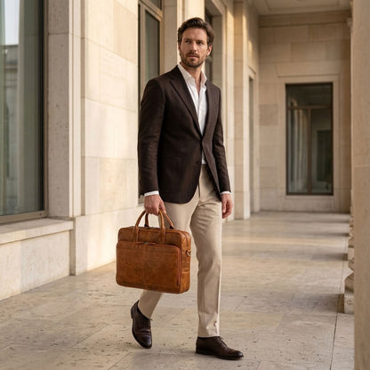 Sac Ordinateur en Cuir Homme | Elliot VALMONT