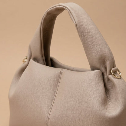 Mini sac Ondine en cuir grainé, drapé souple et fermeture aimantée – VALMONT