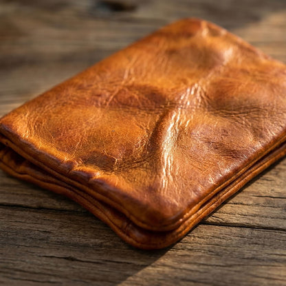 Portefeuille Cuir Tanné Végétal Homme Marron | VALMONT VALMONT