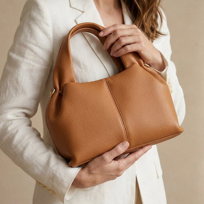 Sac à main en cuir grainé marron "Ondine " | VALMONT VALMONT OFFICIEL