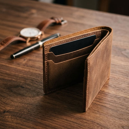 Portefeuille Cuir Homme Crazy Horse "L’Héritier" | VALMONT VALMONT