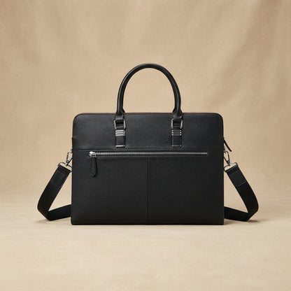 Porte-documents cuir homme VALMONT | Sac ordinateur élégant noir