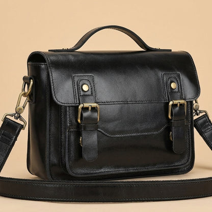 Sac Messager Rétro en Cuir Crazy Horse | VALMONT