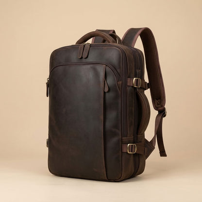 Sac à dos voyage cuir homme 15,6″ – Le Long-Courrier VALMONT