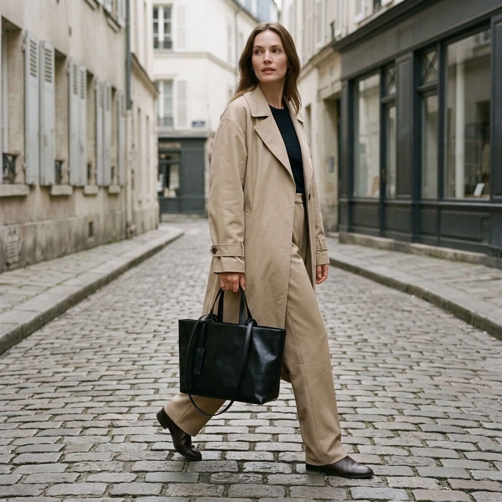 Sac cabas femme en cuir de vachette "Clémence" VALMONT