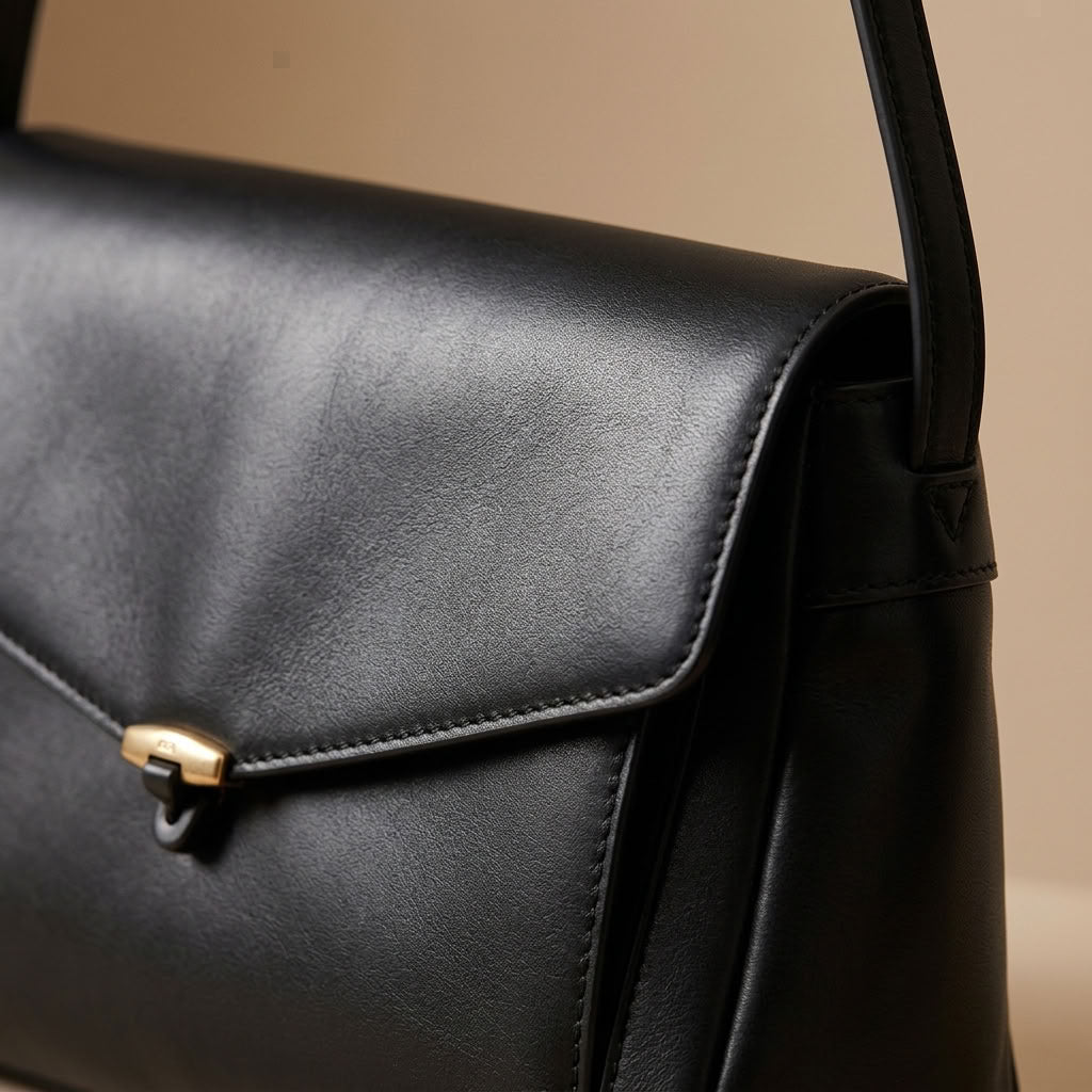 Sac bandoulière femme cuir pleine fleur à rabat "Albane" VALMONT