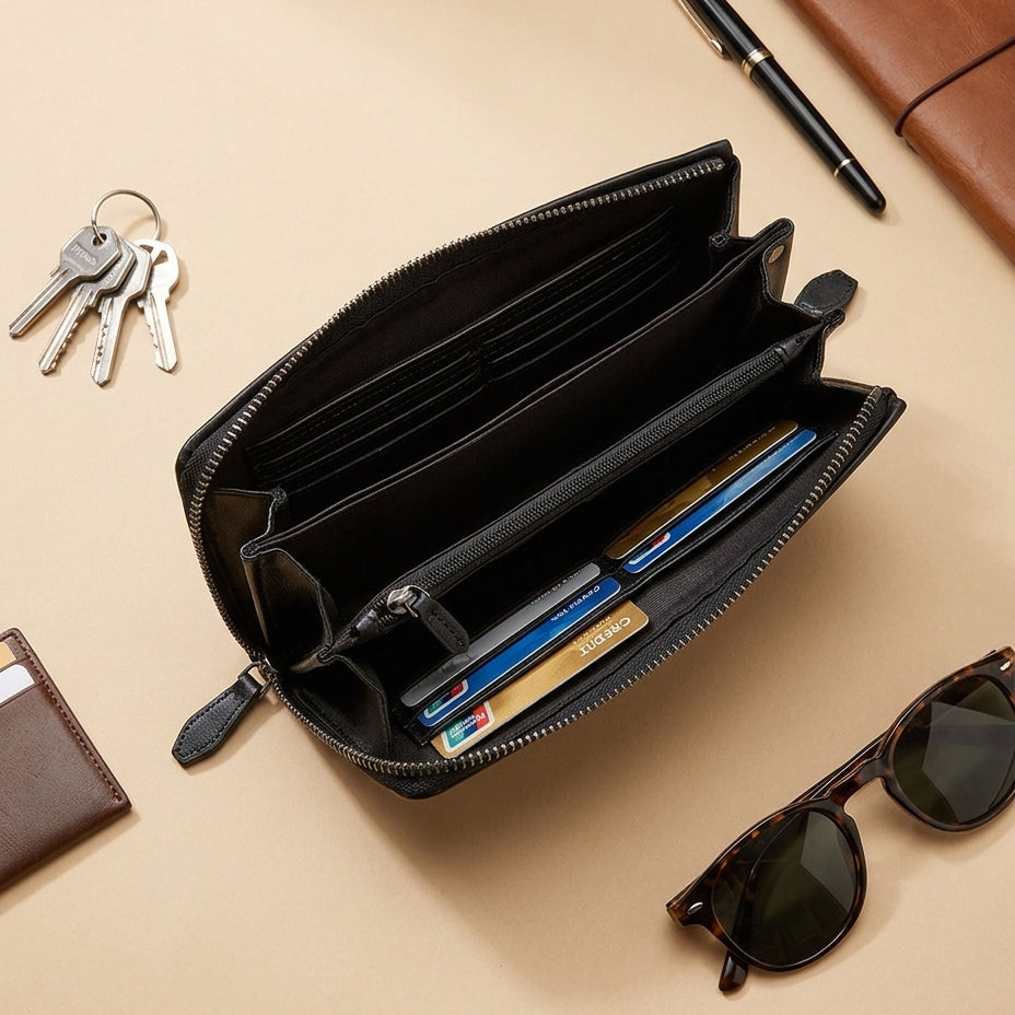 Pochette "Maîtrise" Cuir véritable homme | Valmont VALMONT