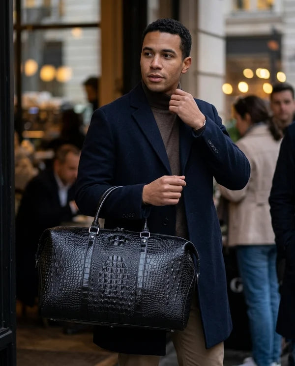 Adilson portant Sac Weekender Onyx