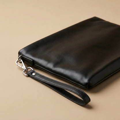 Pochette en Cuir d'Agneau VALMONT, vue de profil