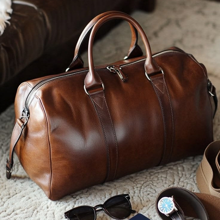 Sac de voyage en cuir Weekender Duffel 24 pouces