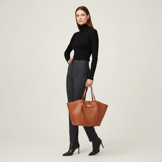 Sac Cabas VALMONT Ailé Marron